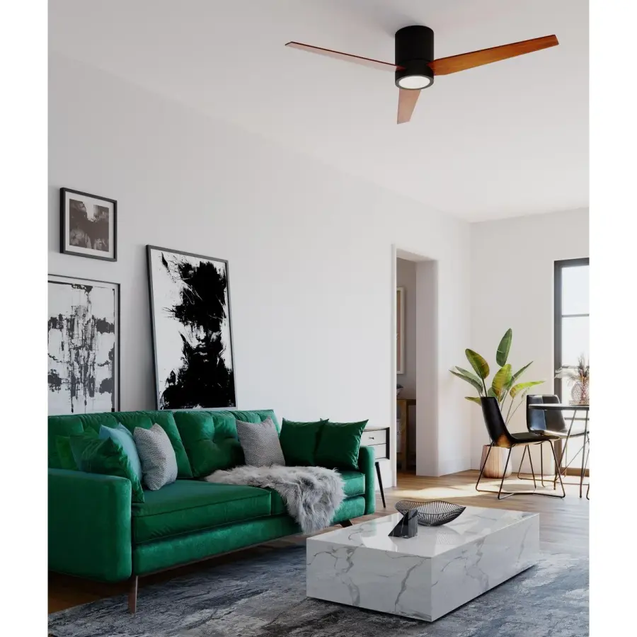 Sleek Mid-Century Hugger Fan Perfect for Low Ceilings - Image 8