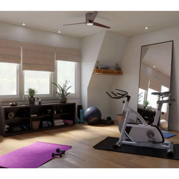 Sleek Mid-Century Hugger Fan Perfect for Low Ceilings - Image 9