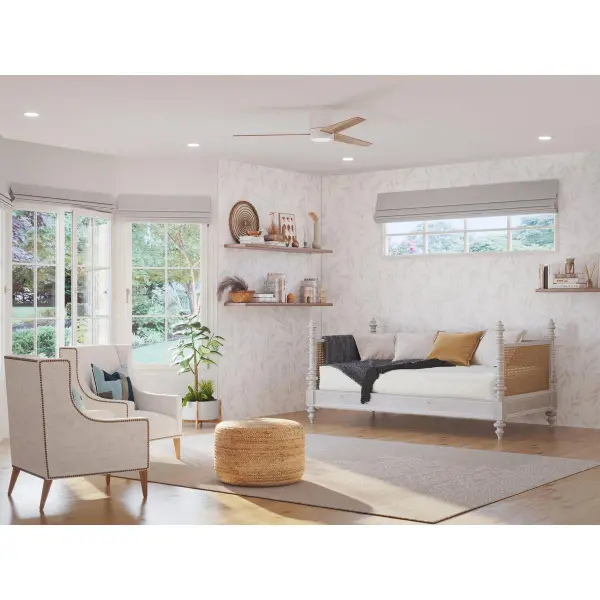 Sleek Mid-Century Hugger Fan Perfect for Low Ceilings - Image 10