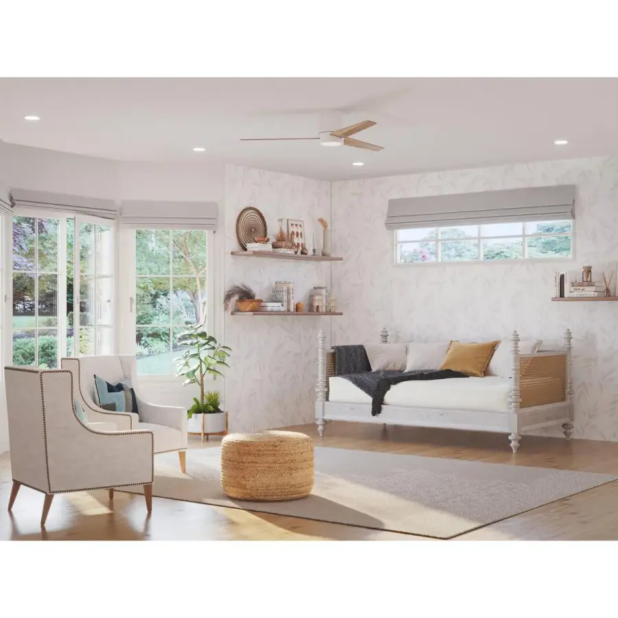 Sleek Mid-Century Hugger Fan Perfect for Low Ceilings - Image 10