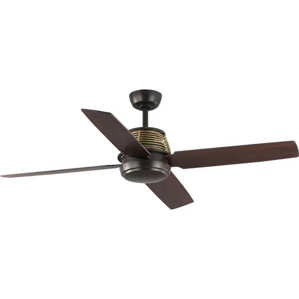 Stylish Mid-Century Modern Fan with Efficient Four-Blade Design - Image 2