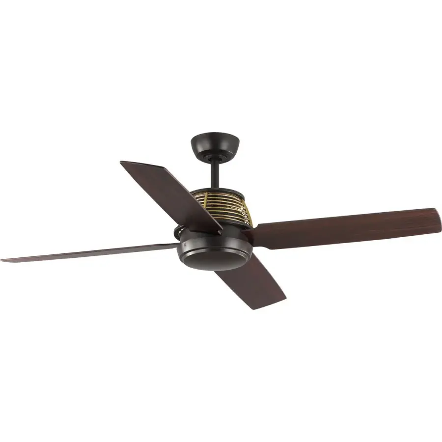 Stylish Mid-Century Modern Fan with Efficient Four-Blade Design - Image 2