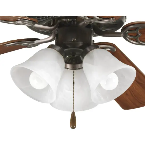 The AirPro fan light kit delivers efficient illumination with a clean transitional design. Three-light configuration provides ample brightness while the brushed nickel finish complements contemporary interiors.