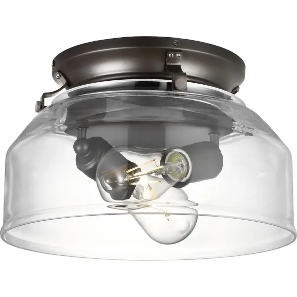 The Springer Collection light kit brings farmhouse elegance to any ceiling fan with clear glass shades and antique nickel finish. JA8 and Title 22 compliant for California installations, perfect for residential spaces.