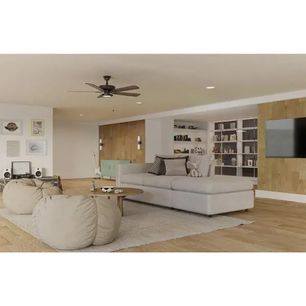 AirPro 7" Integrated LED Edgelit Ceiling Fan Light Kit with Opal Shade - Image 5