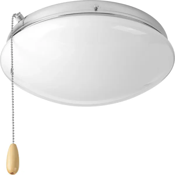 This universal fan light kit features two lights with opal glass shades in brushed nickel finish, providing soft, diffused lighting. JA8 and Title 24 compliant for California installations.