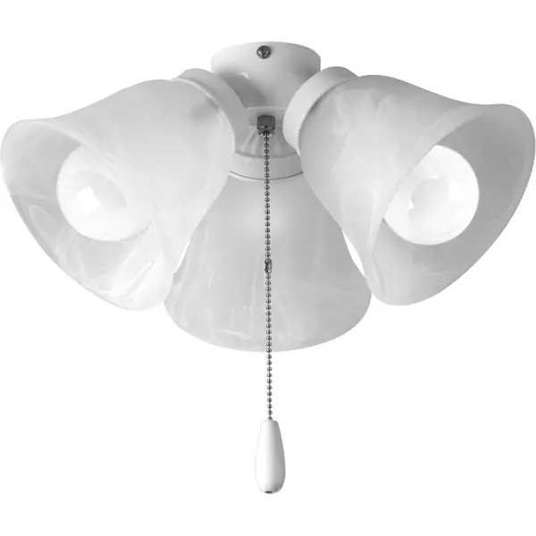 The AirPro fan light kit adds functional illumination to compatible ceiling fans with a clean transitional design. Three lights provide ample brightness while the brushed nickel finish complements various decor styles.