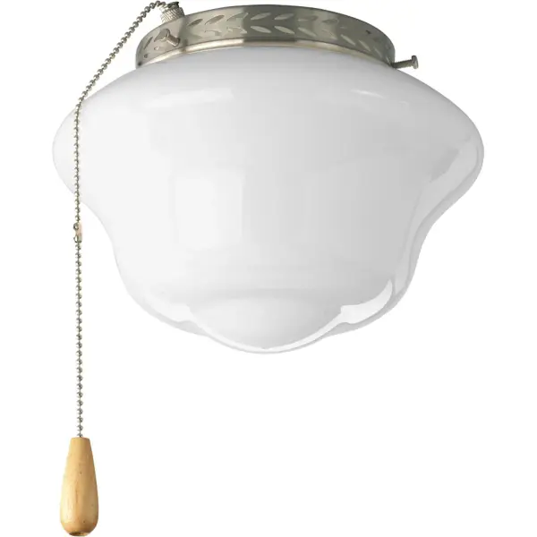 The AirPro fan light kit offers a practical lighting solution for ceiling fans with its brushed nickel finish and single-light design. JA8 and Title 24 compliant for California installations. - alternate view