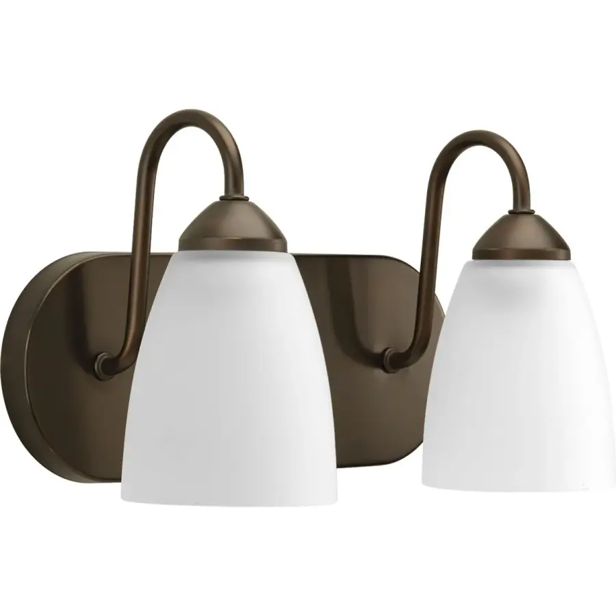 Gather Collection Two-Light Etched Glass Bath Vanity Light - Image 2