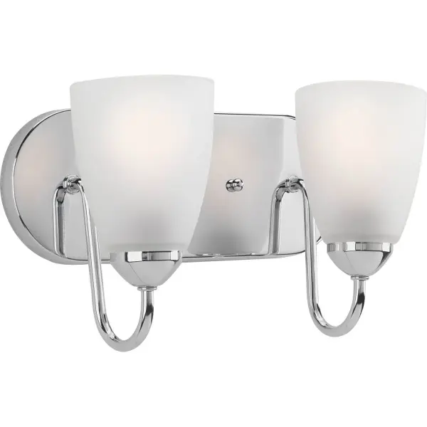 Gather Collection Two-Light Etched Glass Bath Vanity Light - Image 3