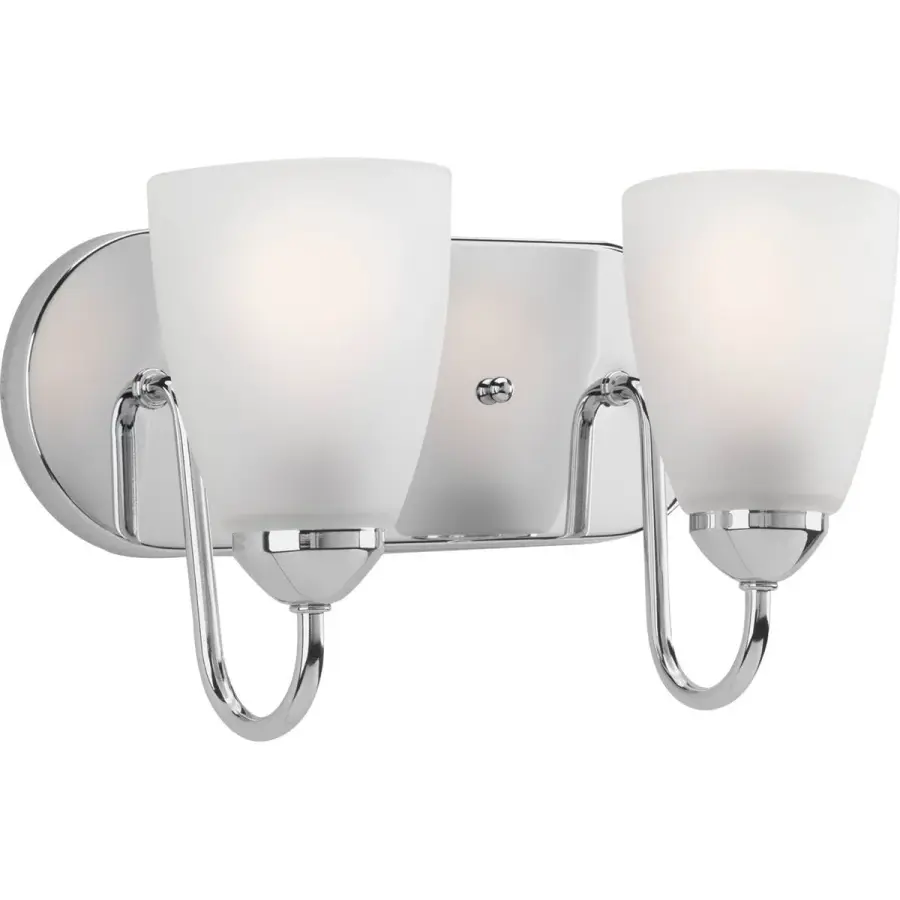 Gather Collection Two-Light Etched Glass Bath Vanity Light - Image 3