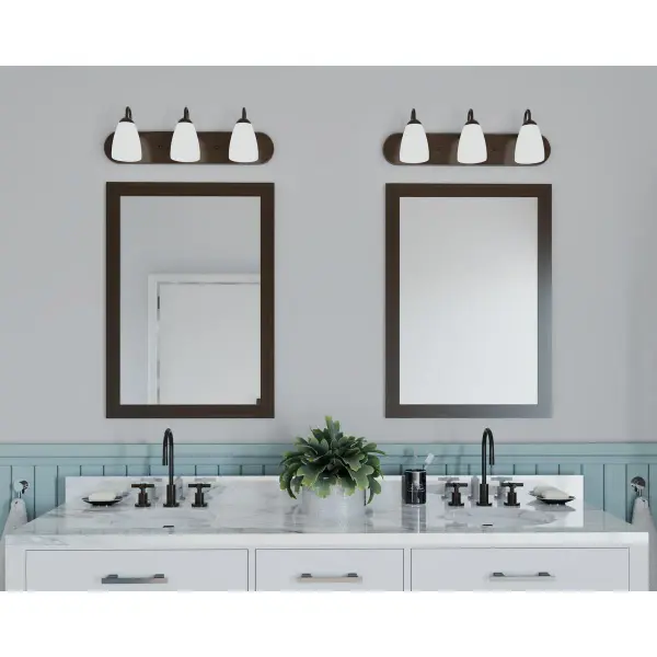 Gather Collection Three-Light Etched Glass Bath Vanity Light - Image 4