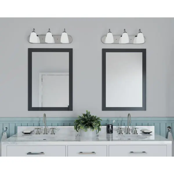 Gather Collection Three-Light Etched Glass Bath Vanity Light - Image 5