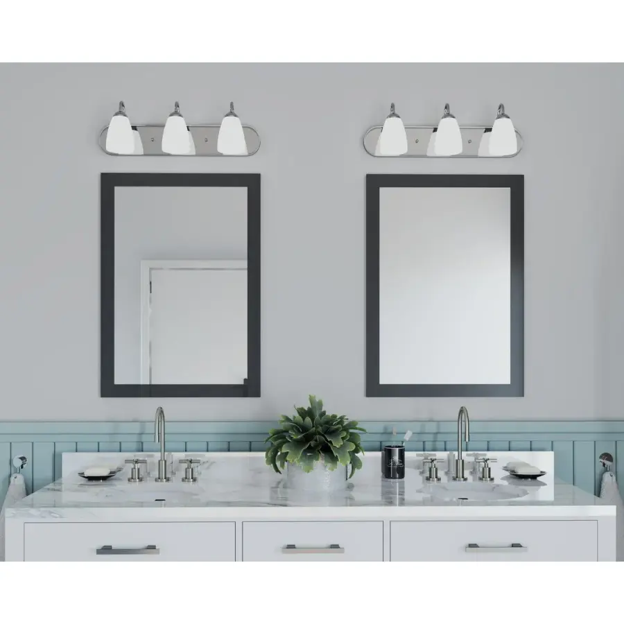 Gather Collection Three-Light Etched Glass Bath Vanity Light - Image 5