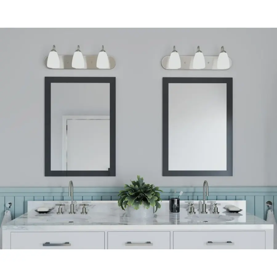 Gather Collection Three-Light Etched Glass Bath Vanity Light - Image 6