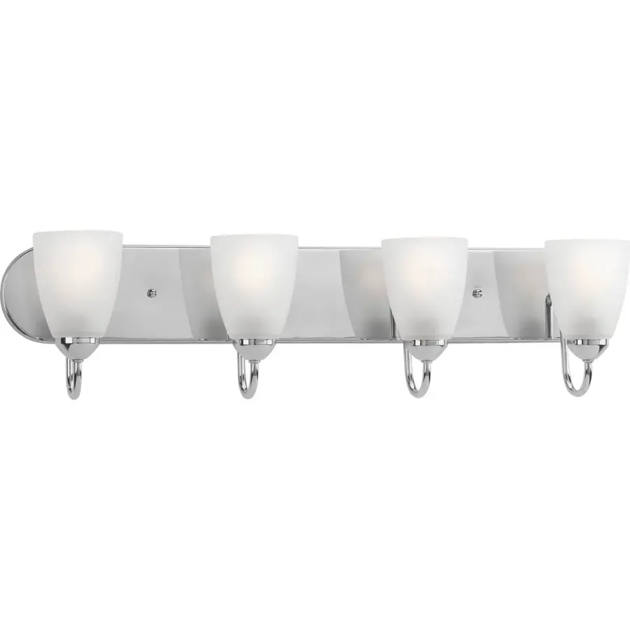 Gather Collection Four-Light Etched Glass Bath Vanity Light - Image 3