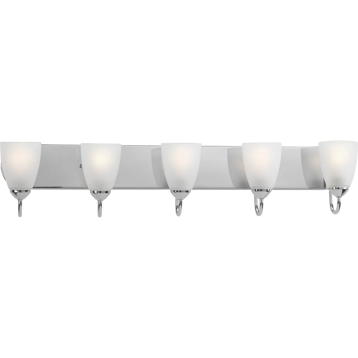 Gather Collection Five-Light Etched Glass Bath Vanity Light