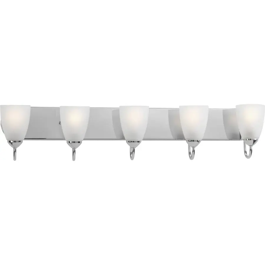 Gather Collection Five-Light Etched Glass Bath Vanity Light - Image 1