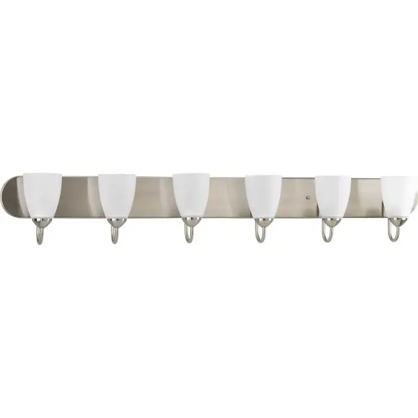 Gather Collection Six-Light Etched Glass Bath Vanity Light - Image 3