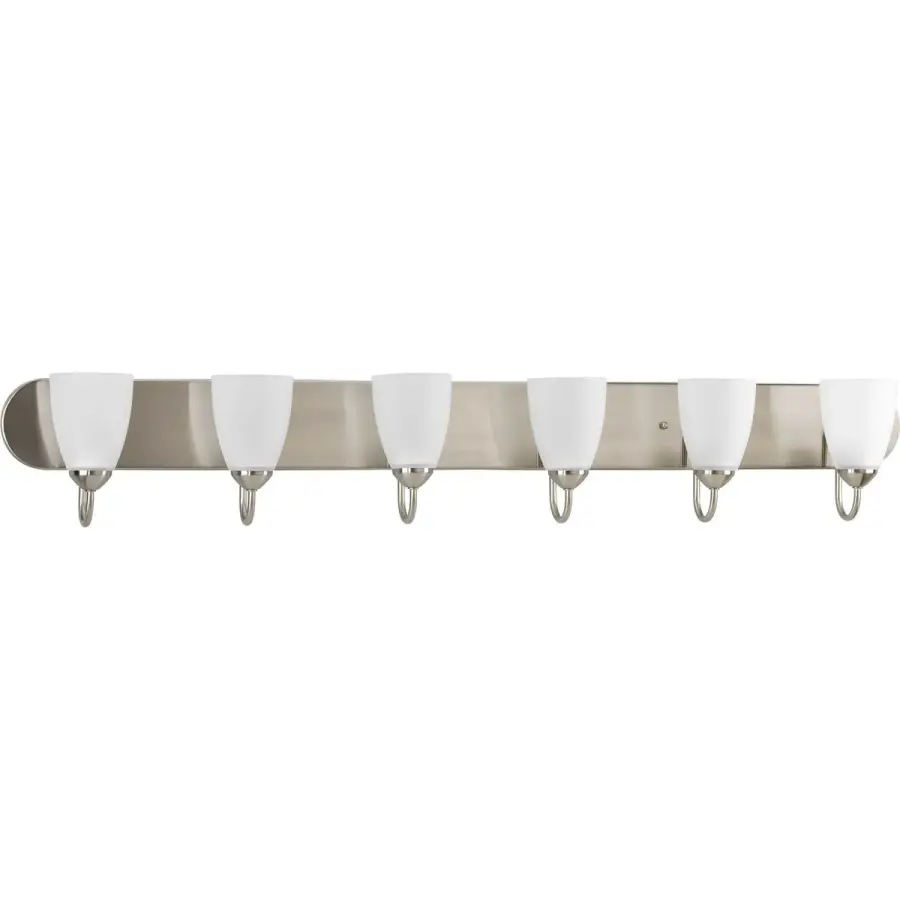 Gather Collection Six-Light Etched Glass Bath Vanity Light - Image 3