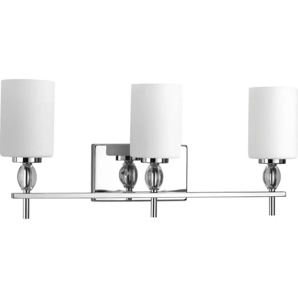 Status Collection Three-Light Etched Linen Glass Bath Vanity Light - Image 1