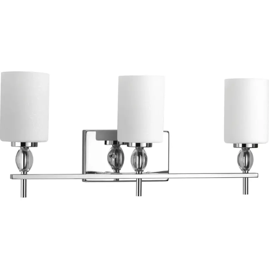 Status Collection Three-Light Etched Linen Glass Bath Vanity Light - Image 1