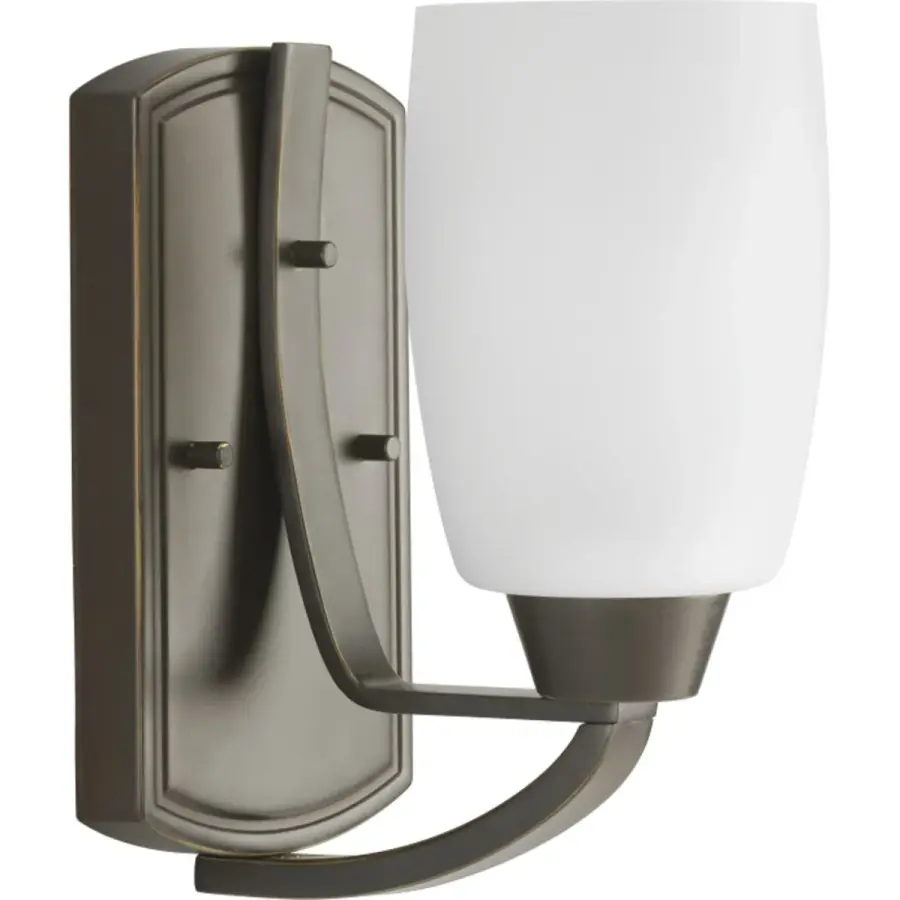 Wisten One-Light Etched Glass Bath Vanity Light - Image 1