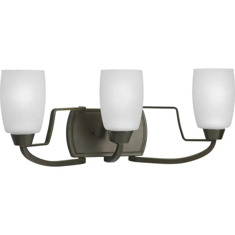 Wisten Three-Light Etched Glass Bath Vanity Light - Image 2