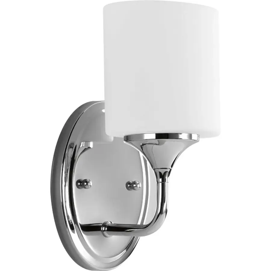 Lynzie One-Light Etched Opal Glass Bath Vanity Light - Image 1
