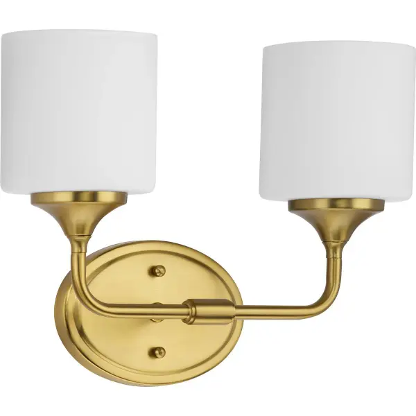 Lynzie Two-Light Etched Opal Glass Bath Vanity Light - Image 3
