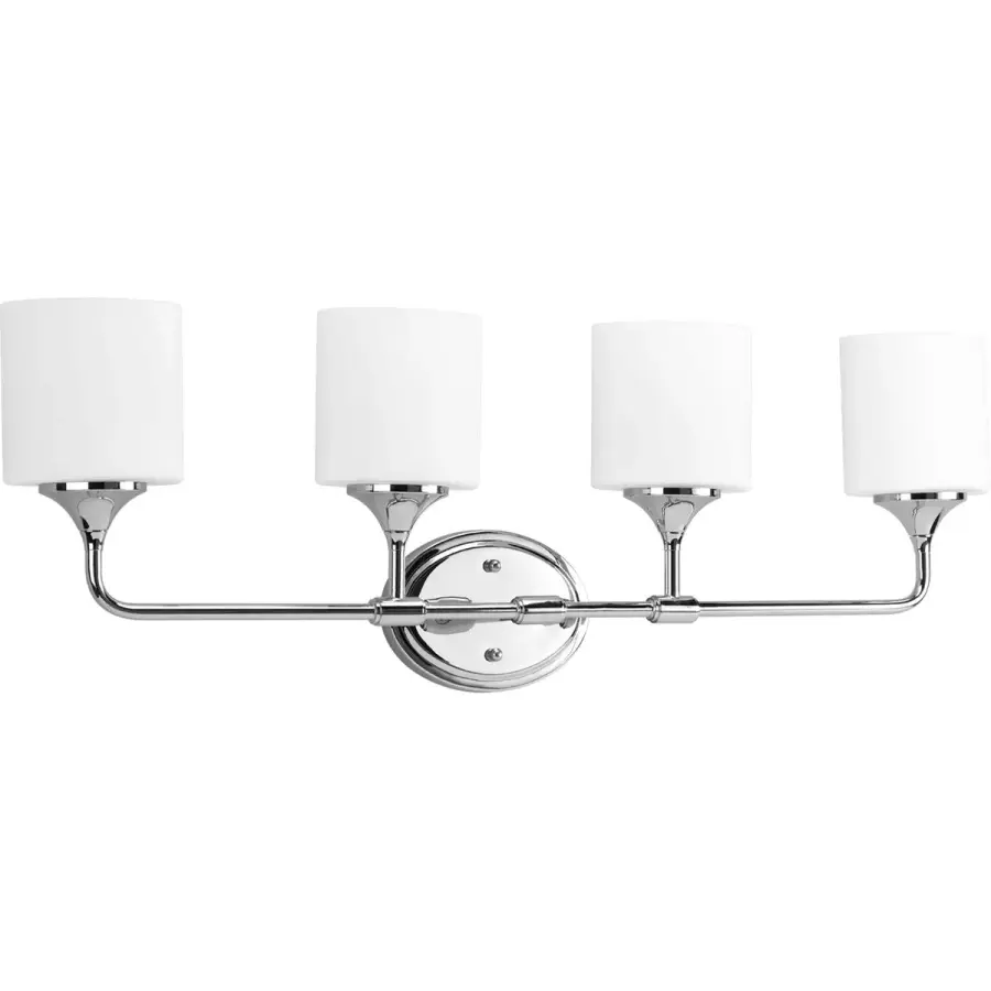 Lynzie Four-Light Etched Opal Glass Bath Vanity Light - Image 2