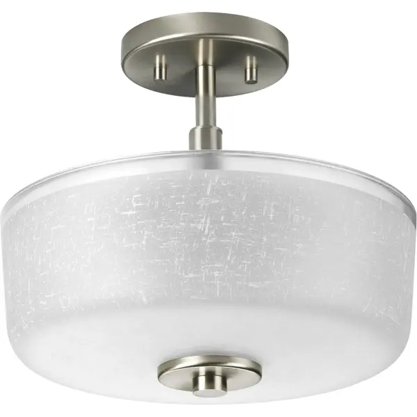 The Alexa Collection offers a modern, space-saving lighting solution with brushed nickel finish and clean lines. Its 12.25-inch profile provides ample illumination while maintaining a low profile ideal for bedrooms, hallways, and foyers. - alternate view