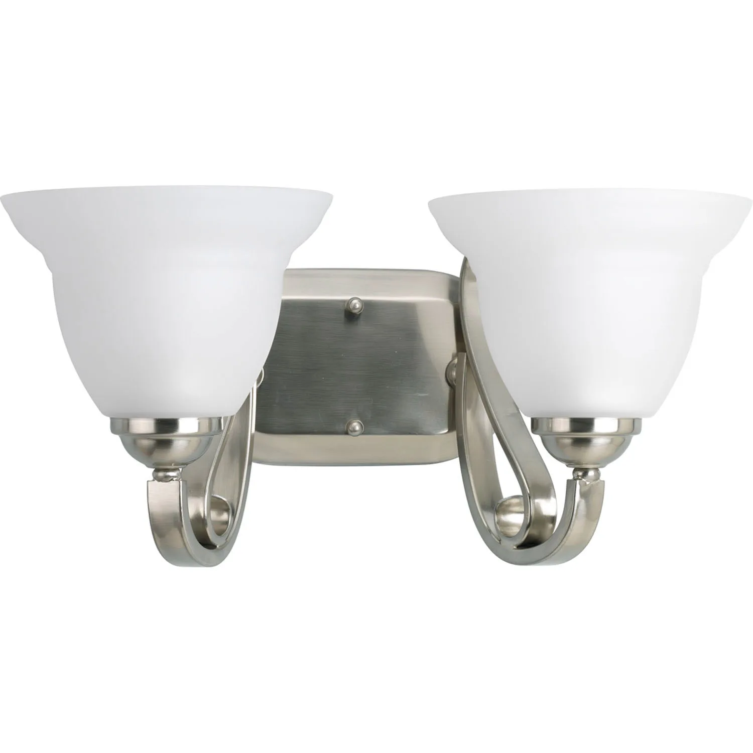 Torino Two Light Bath Bracket in Brushed Nickel