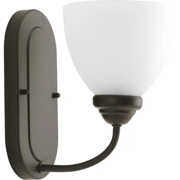 The Heart Collection vanity light combines timeless farmhouse style with practical bathroom illumination. Its etched glass shade and brushed nickel finish create a soft, diffused light perfect for daily grooming tasks.