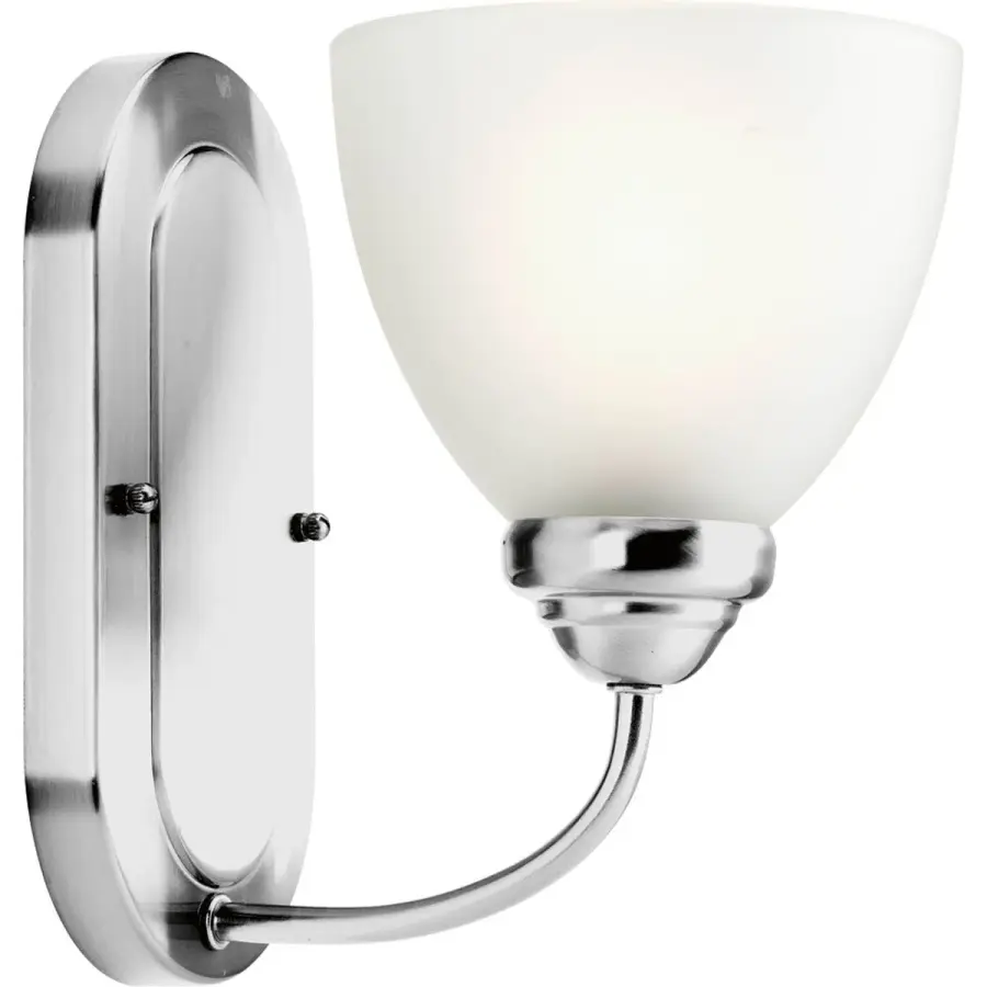 Heart Collection One-Light Etched Glass Bath Vanity Light - Image 3