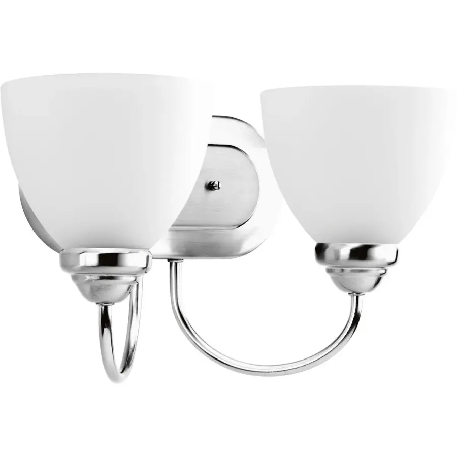 Heart Collection Two-Light Etched Glass Bath Vanity Light - Image 1