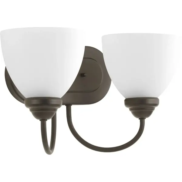 Heart Collection Two-Light Etched Glass Bath Vanity Light - Image 3