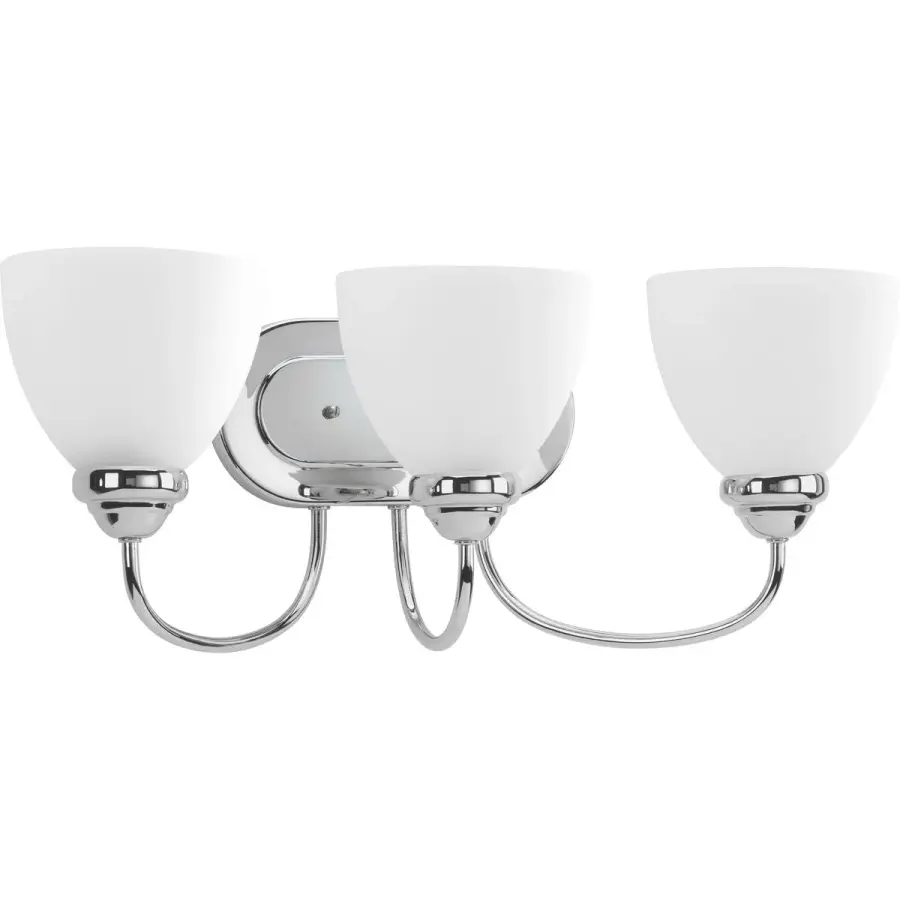 Heart Collection Three-Light Etched Glass Bath Vanity Light - Image 1