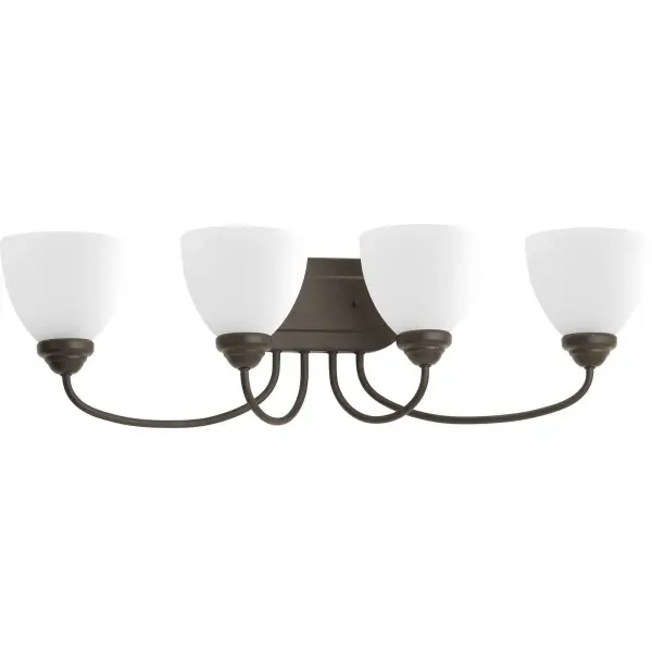 Heart Collection Four-Light Etched Glass Bath Vanity Light - Image 1
