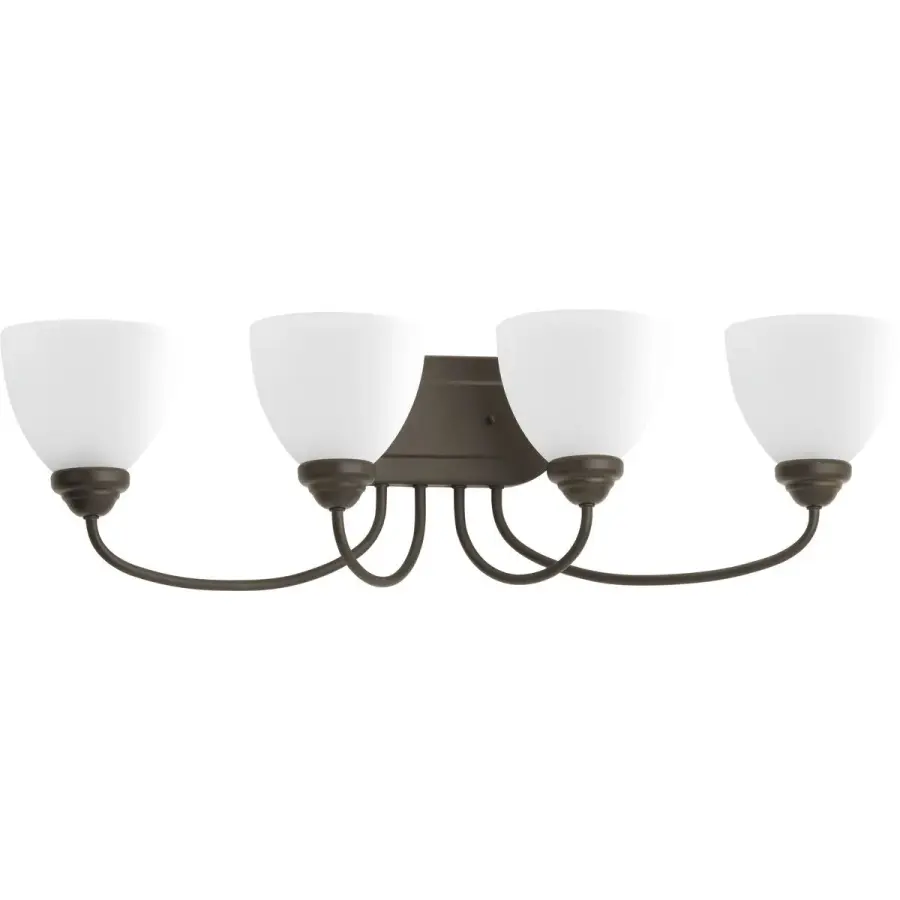 Heart Collection Four-Light Etched Glass Bath Vanity Light - Image 1