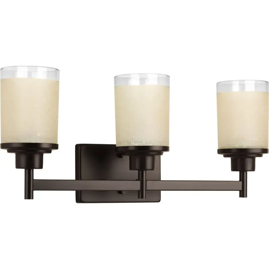 Modern Three-Light Vanity with Elegant Etched Glass Diffusion - Image 1