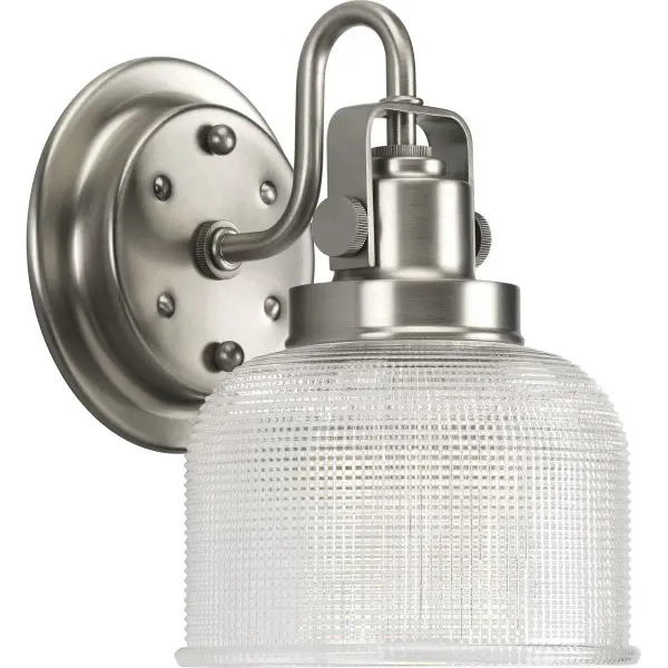 Archie One-Light Clear Double Prismatic Glass Bath Vanity Light - Image 3