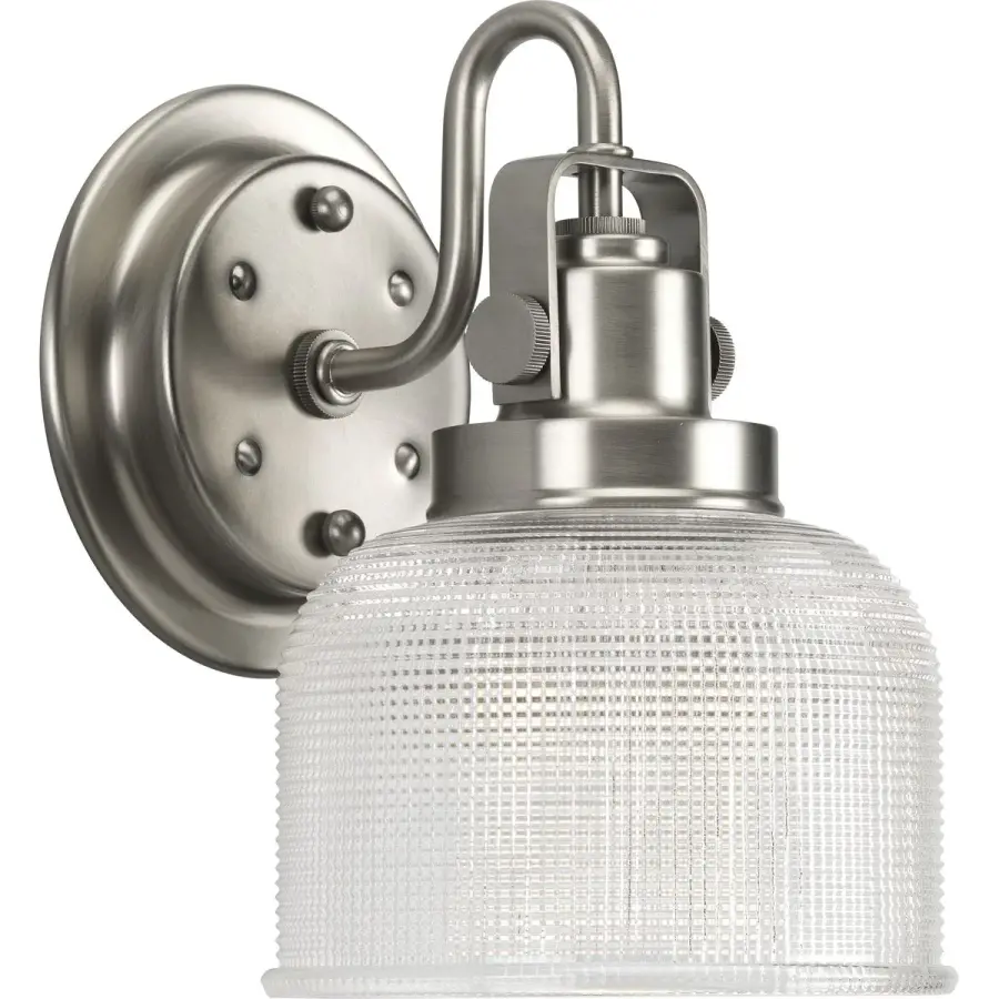 Archie One-Light Clear Double Prismatic Glass Bath Vanity Light - Image 3