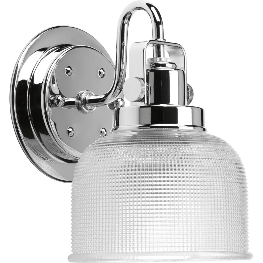 Archie One-Light Clear Double Prismatic Glass Bath Vanity Light - Image 4