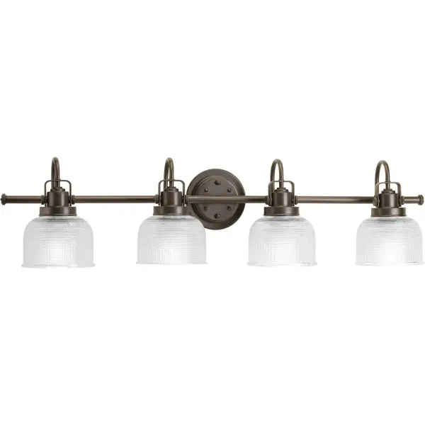 Archie Four-Light Clear Double Prismatic Glass Bath Vanity Light - Image 3