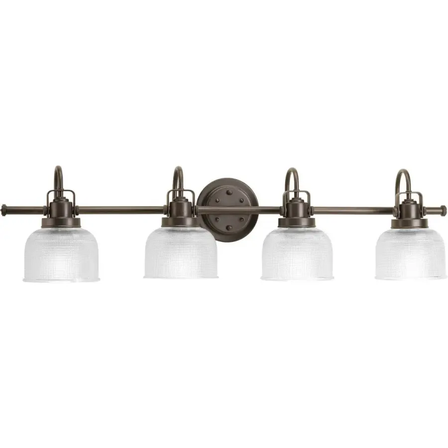Archie Four-Light Clear Double Prismatic Glass Bath Vanity Light - Image 3