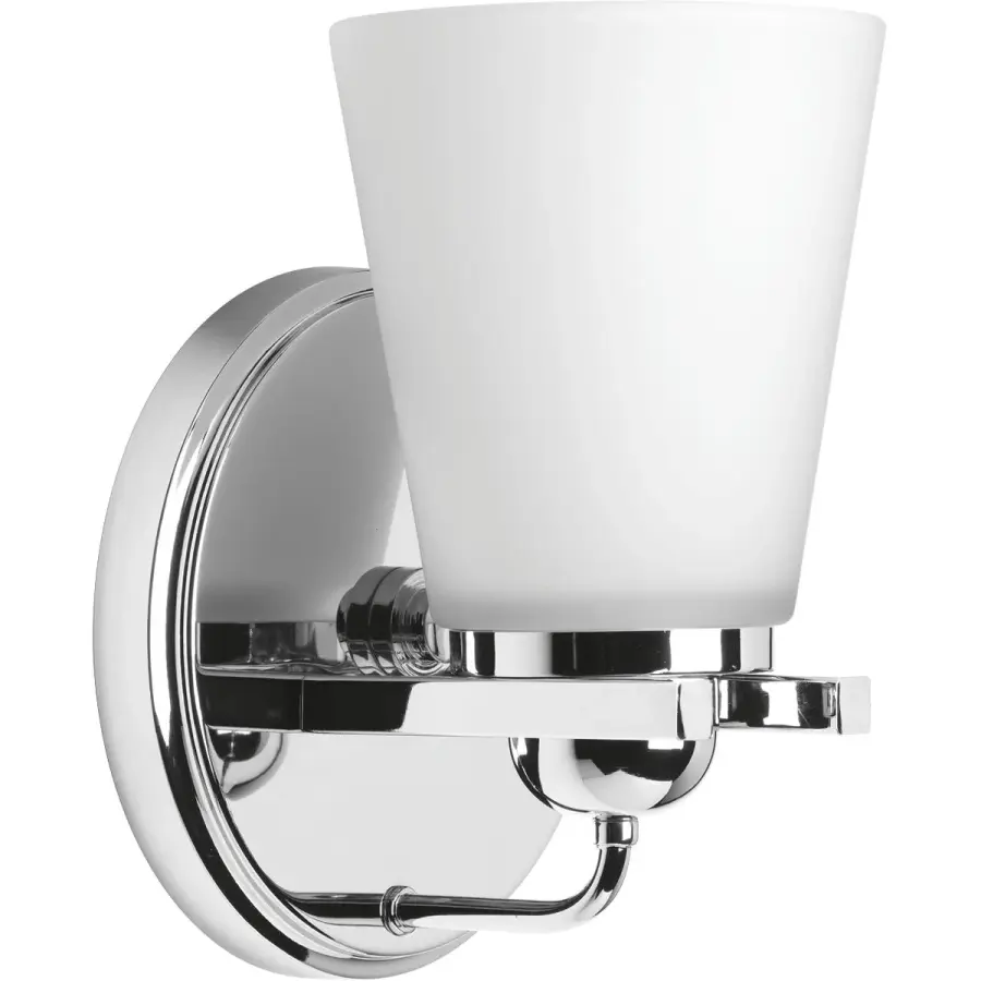 Flight Collection One-Light Etched Glass Bath Vanity Light - Image 1