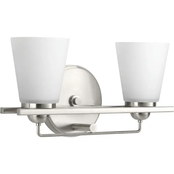 Flight Collection Two-Light Etched Glass Bath Vanity Light - Image 1