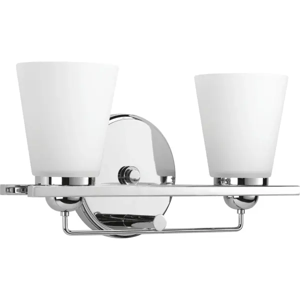 Flight Collection Two-Light Etched Glass Bath Vanity Light - Image 2