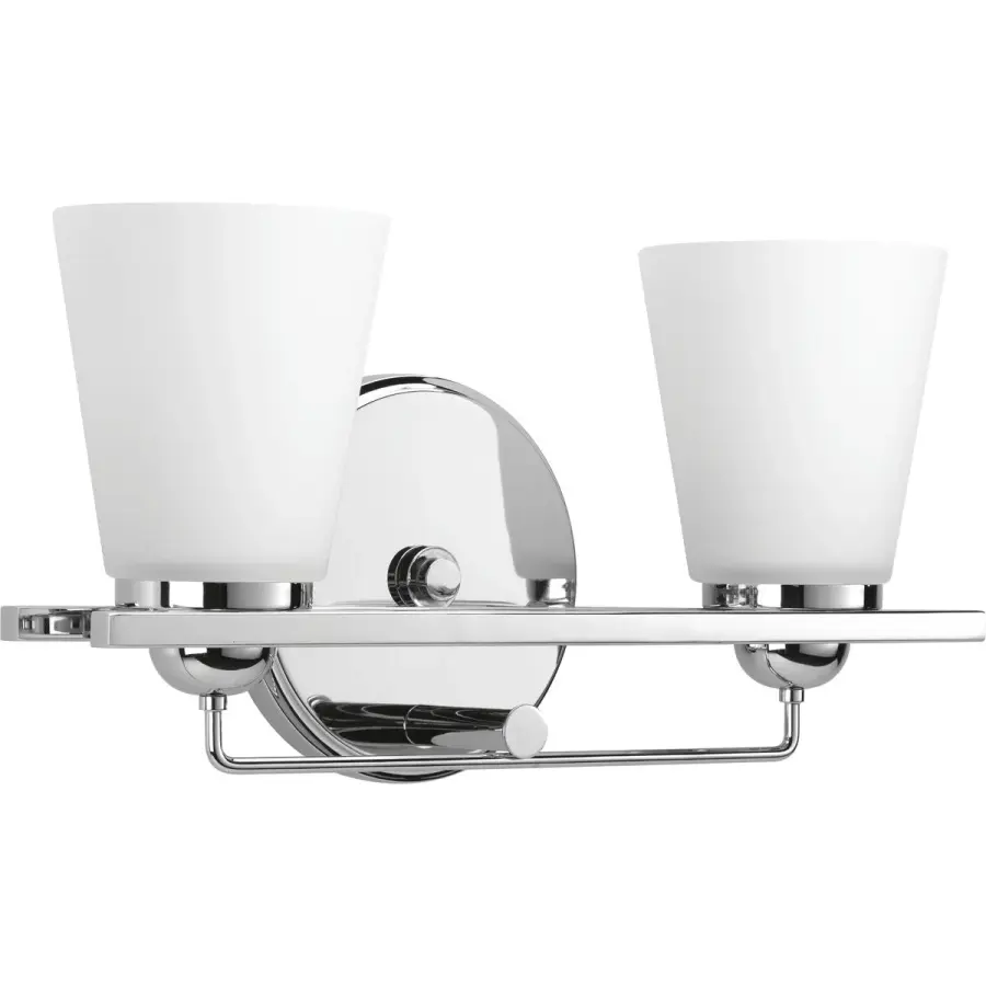 Flight Collection Two-Light Etched Glass Bath Vanity Light - Image 2